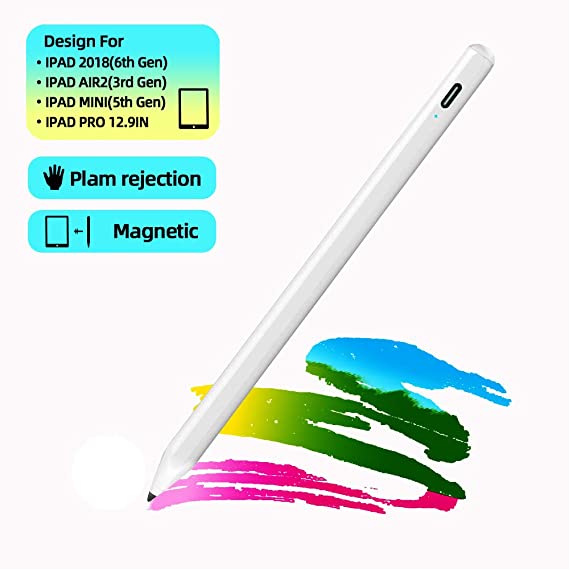 Stylus Pencil for Apple ipad, Type-C Recharge Digital Writing Pen Compatible with Apple Ipad Pro 2(12.9 in),Ipad Mini (5th Gen),Ipad air(3rd Gen)