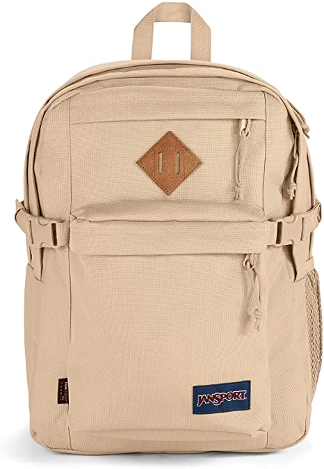 JanSport Main Campus Cordura Backpack - School, Travel, or Work Bookbag with 15-Inch Laptop Pack with Leather Trims