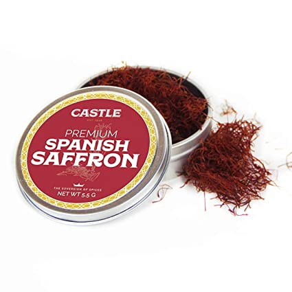 Castle Foods | Spanish Saffron Threads, Mancha Grade Quality 5.5 Grams