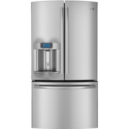 GE PYE22PSHSS Profile 22.1 Cu. Ft. Stainless Steel Counter Depth French Door Refrigerator - Energy Star