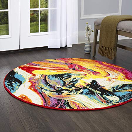 Home Dynamix Splash Avant 5'2" Round Area Rug Multi-Colored