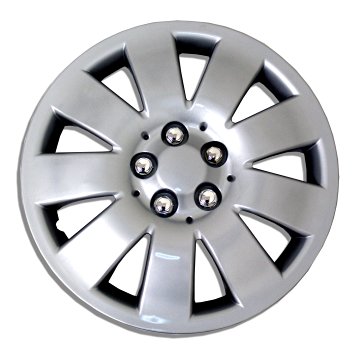 TuningPros WSC-721S15 Hubcaps Wheel Skin Cover 15-Inches Silver Set of 4
