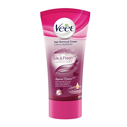 Veet Silk & Fresh, Hair Removal Gel/Cream, Legs & Body, Supreme Essence, 200 ml