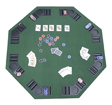 Deluxe Foldable Poker / Blackjack Card Game Table Top w/ Carrying Bag