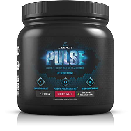 Legion Pulse, Best Natural Pre Workout Supplement for Women and Men – Powerful Nitric Oxide Pre Workout, Effective Pre Workout for Weight Loss, Top Pre Workout Energy Powder (Cherry Limeade)