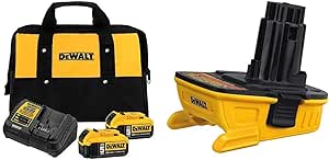 DEWALT 20V MAX Battery Charging Kit with 2 Batteries – Charges All 12V/20V MAX Batteries at 4A Rate, Adapter Allows 18V Tools Use 20V Batteries