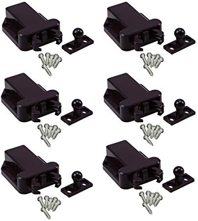 6-Pack Non-Magnetic Push To Open Catch Lock Drawer Cabinet Catch Touch Latch Cupboard Bedroom (6PCS)