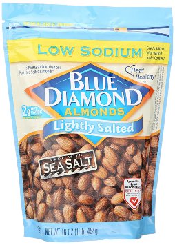 Blue Diamond Almonds, Lightly Salted with Sea Salt, 16 Ounce