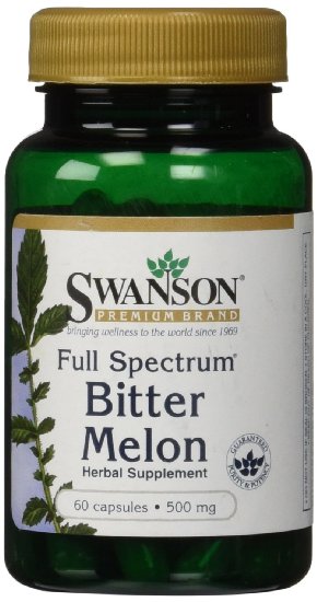 Swanson Premium Full-Spectrum Bitter Melon 500mg -- 2 Bottles each of 60 Capsules
