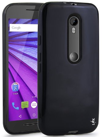 Moto G (3rd Gen) Case, LK Ultra [Slim Thin] TPU Gel Rubber Soft Skin Silicone Protective Case Cover for Motorola Moto G 3rd Generation 2015 (Black)