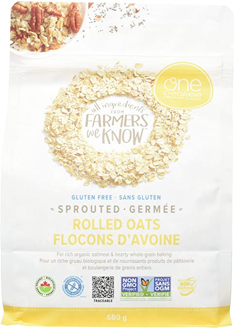 ONE DEGREE Sprouted Organic Rolled Oats, 680g