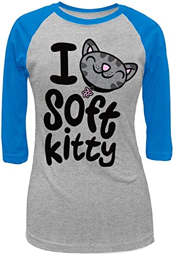 Big Bang Theory - Soft Kitty Juniors Raglan T-Shirt Grey OG Exclusive