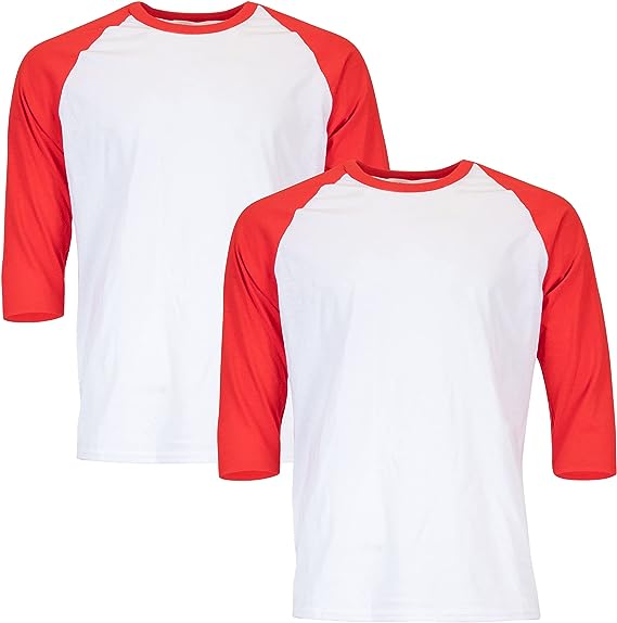 Gildan Adult Heavy Cotton 3/4 Raglan T-Shirt, Style G5700, 2-Pack