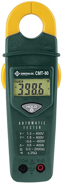 Greenlee - Tester, 600V/400A (Cmt-80), Elec Test Instruments (CMT-80), Black/Yellow, Small