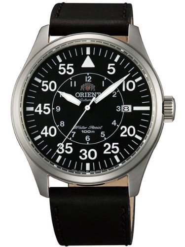 Orient 21-Jewel Automatic Aviator Flight Watch with Black Leather Strap ER2A003B