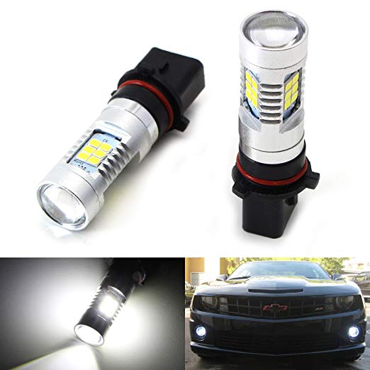iJDMTOY 21-SMD-2835 P13W Replacement Bulbs For LED Fog Lights or Daytime Running Lights, Xenon White