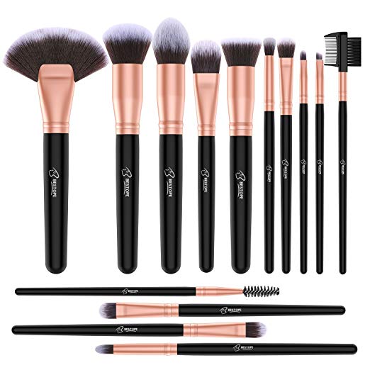 BESTOPE Makeup Brushes Set, 14 Pcs Extra Large Powder Brushes Foundation Blending Concealer Eye Face Liquid Powder Cream Cosmetics Brushes Kit, Super Softy, Super Fluffy