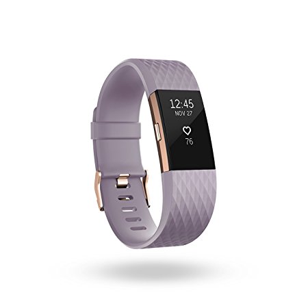 Fitbit Charge 2 Heart Rate   Fitness Wristband, Special Edition, Lavender Rose Gold, Large