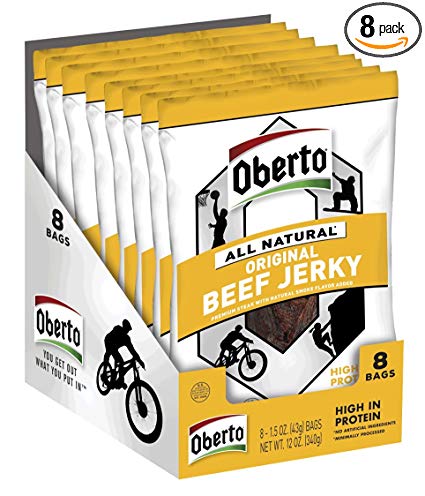 Oberto All-Natural Original Beef Jerky, 1.5 Ounce (Pack of 8)