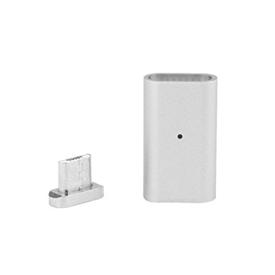 Kript Reversible magnetic micro usb adapter for charging and transfer data (silver)