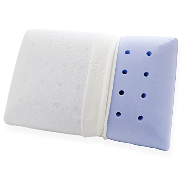 Pegasus Home Fashions EZ Dreams Classic Memory Foam Pillow, 20 by 14-Inch, White
