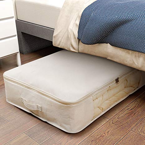 Lifewit Underbed Storage Bags with Transparent Window for Comforters, Blankets, Bedding, Duvets, Clothes, Sweaters, 53 Litres, 70x50x15 cm, 1 Pack