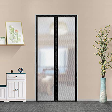Insulated Door Curtain, Thermal Magnetic Self-Sealing EVA Door Screen, Keep Cold Out Door Cover Auto Closer for Kitchen, Bedroom, Air Conditioner Room,Fits Doors up to 34" x 80"