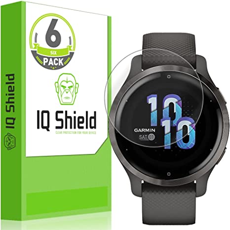 IQShield Screen Protector Compatible with Garmin Venu 2s (6-Pack) Anti-Bubble Clear Film