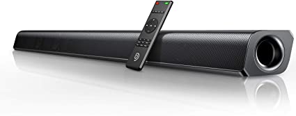 TV Sound Bar, Bomaker 37-Inch 2.1 Channel Wired & Wireless Bluetooth 5.0 3D Surround Sound Soundbar, Three EQ Mode Audio Speaker for TV, HDMI ARC/Optical/Aux/USB Connection