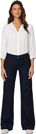 NYDJ Women's Teresa Trouser Wide Leg Jeans in Premium Denim - Elegant Trouser Jeans for Women, Perfect for Any Wardrobe