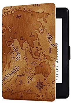 Huasiru Painting Case for Kindle Paperwhite, Map - fits All Paperwhite Gens Prior to 2018 (Will not fit All-New Paperwhite 10th Gen)