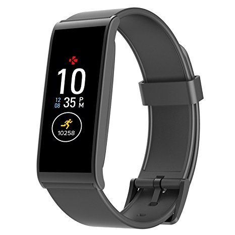 MyKronoz ZeFit4 Fitness Activity Tracker with Color Touchscreen & Smart Notifications - Black/Black