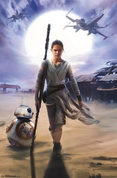 Star Wars The Force Awakens - Rey Poster Print (22 x 34)