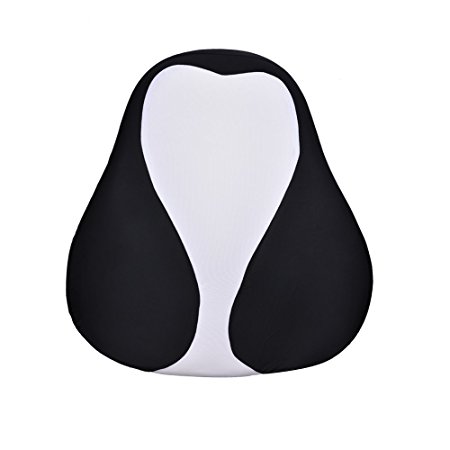 TTLIFE 100% Pure Memory Foam back lumbar Cushion - Penguin bionic Design for Back Pain Relief - Premium Adjustable Strap for Office Chair Home Car