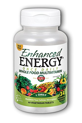 KAL Enhanced Energy Iron Free Tablets, 60 Count