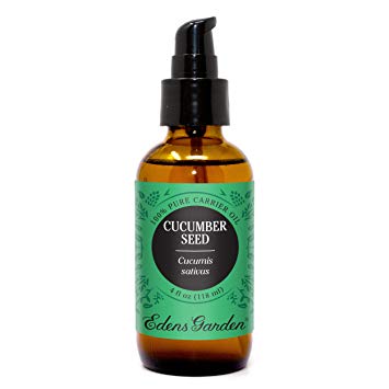 Cucumber Seed Carrier Base Oil for Diluting Essential Oils and Aromatherapy, 4 Ounces, Cold-Pressed, Pure Therapeutic Grade by Edens Garden