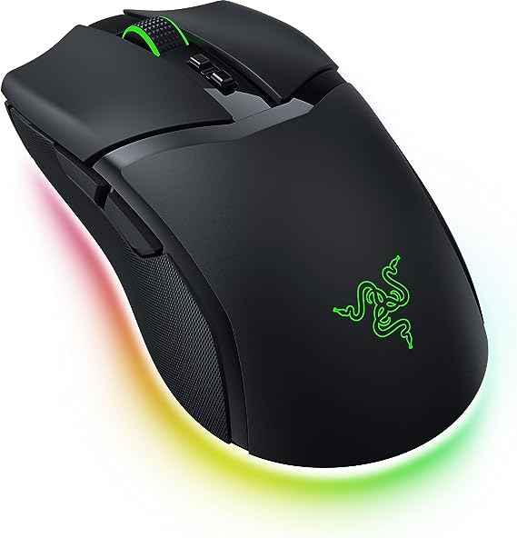 Razer Cobra Pro - Customizable Wireless Gaming Mouse Chroma RGB (10 Customizable Controls, 11-Zone Chroma Lighting, Focus Pro 30K Optical Sensor, HyperSpeed Wireless) Black