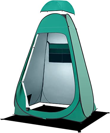 BRIAN & DANY Pop Up Shower Tent, Portable Changing Tent with Rain Shelter & Windows, Privacy Camping Tent for Hiking Beach, UPF 50  & Waterproof, 47.2" x 47.2" x 74.8"
