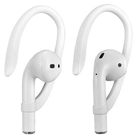 AirPods Ear Hooks Compatible with Apple AirPods 1 & 2, Xoomz Sports Headset for AirPods 1 & 2 - White