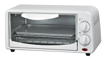 Courant TO-621W 2 Slice Compact Toaster Oven with Bake Tray and Toast Rack White