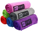 Fit Spirit Super Absorbent Microfiber Non Slip Skidless Yoga Towel and Hand Towel Combo Set - Choose Your Color
