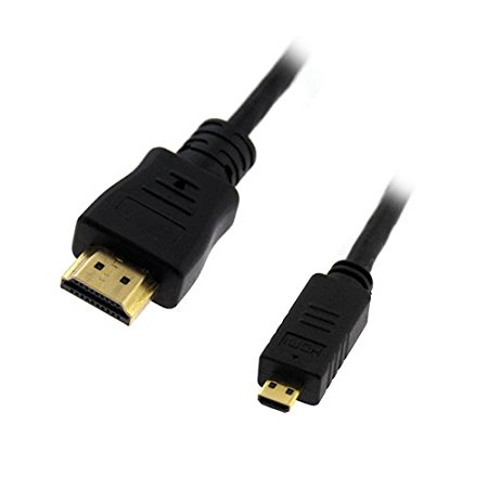 GTMax Micro HDMI to HDMI Male Cable -6ft for Blackberry Playbook Tablet