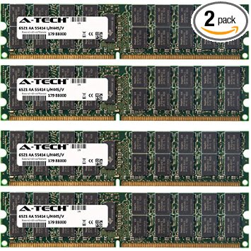 8GB KIT (2 x 4GB) For Dell Precision Workstation Series 470 470n 670 670n. DIMM DDR2 ECC Registered PC2-3200 400MHz Single Rank RAM Memory. Genuine A-Tech Brand.