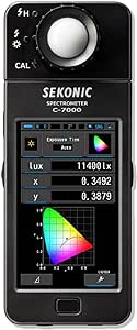 Sekonic C-7000 Spectrometer Spectrum Analyzer - Portable Handheld Tool for Precision Color Control & Interpretation for Home, Designer's Firm, Engineering Lab & Industrial Use