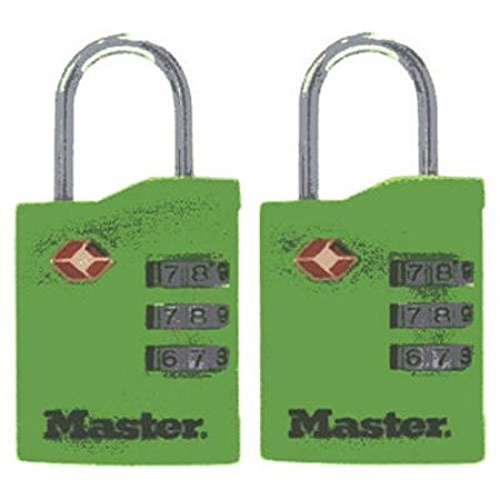 Master Lock 4684T TSA-Accepted Lock Assorted Colors, 2-Pack