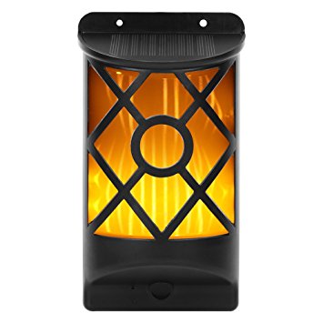 Cinoton Solar Lights,Path Dancing Flame Lighting 66 LED Dusk to Dawn Flickering Outdoor Waterproof Fence garden wall lights (1 pcak)