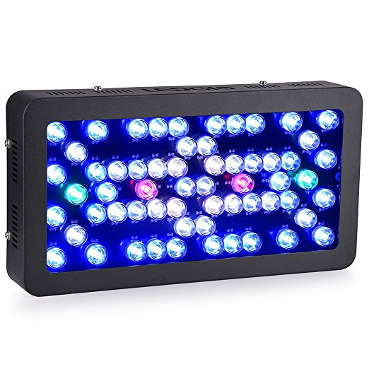 Ledgle Led Aquarium Light Dimmable 300W Reef Aquarium Led Lighting Full Spectrum with Crystal Lens for Fish Tank/ Coral Reef Growing