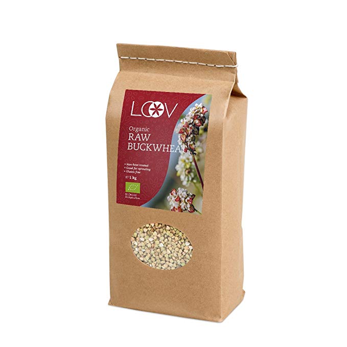 Gluten-free organic Raw Buckwheat 1 kg by LOOV, gluten free