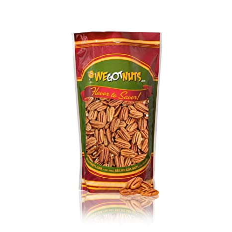3 Pounds Of 100% Natural Raw Pecan (48Oz) Nuts- Whole, Shelled & Unsalted Pecan Halves by We Got Nuts- Non GMO, No Preservatives- Compared To Organic, Healthy Snack