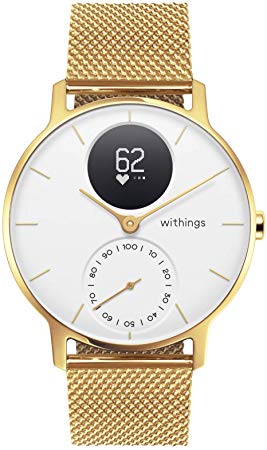 Withings Steel HR Hybrid Smartwatch - Activity Tracker with Connected GPS, Heart Rate Monitor, Sleep Monitor, Smart Notifications, Water Resistant with 25-day battery life
